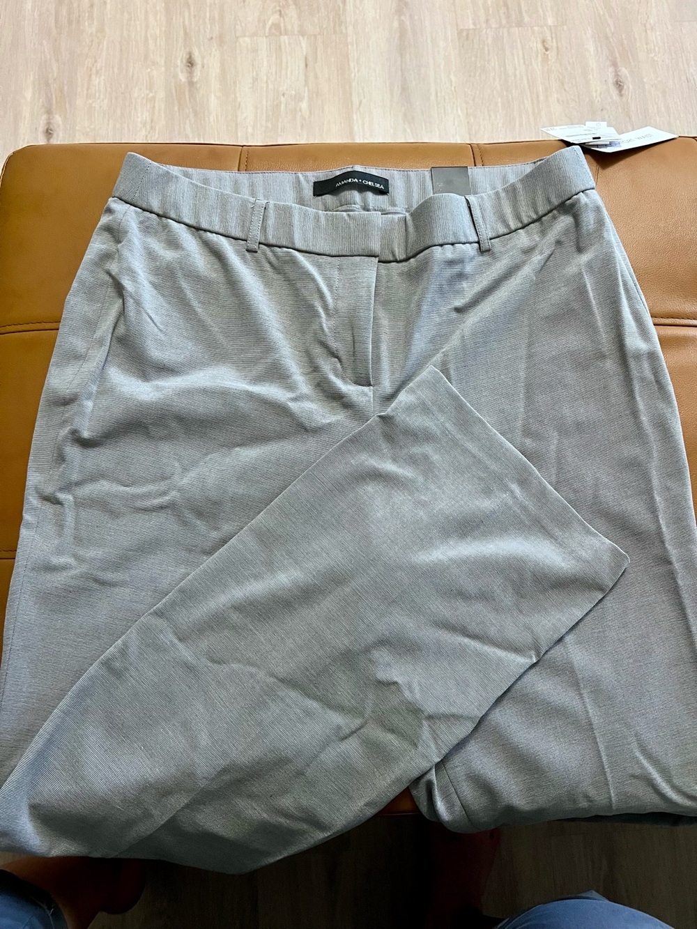 Nordstrom Light Gray Pinstripe Amanda + Chelsea Boot cut pants
